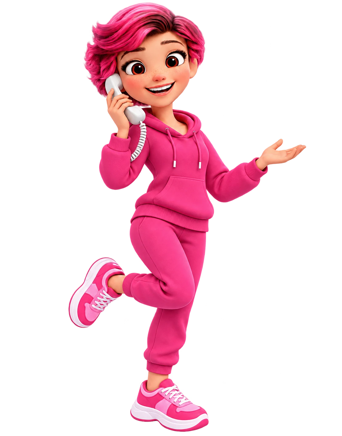 Vooana conversa ao telefone para apresentar a telefonia fixa digital da Vooa