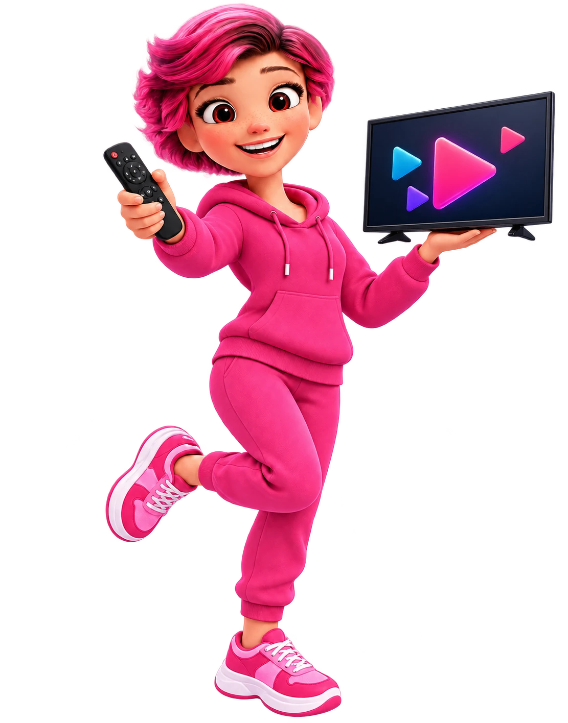 Vooana apresenta TV e aplicativos da Vooa com controle remoto e tela de entretenimento